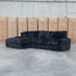 The Kalena Oversized Plush Feather & Foam LHF Chaise Lounge - Black