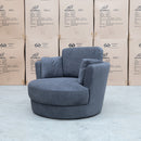 The Cooper XL Swivel Chair - Charcoal available to purchase from Warehouse Furniture Clearance at our next sale event.