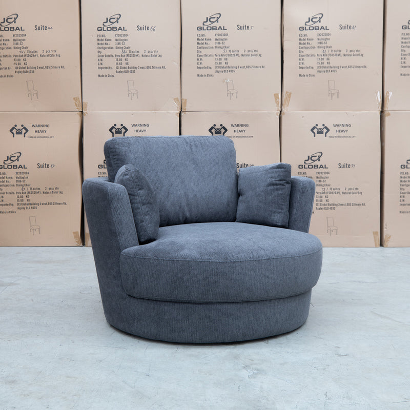 The Cooper XL Swivel Chair - Charcoal available to purchase from Warehouse Furniture Clearance at our next sale event.