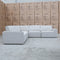 The Layne Modular Corner Lounge with Ottoman - Oat available to purchase from Warehouse Furniture Clearance at our next sale event.
