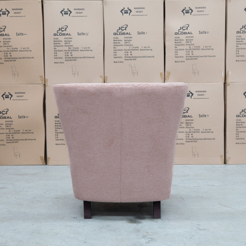 The Charlotte Accent Chair - Blush available to purchase from Warehouse Furniture Clearance at our next sale event.