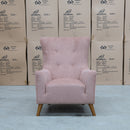 The Lily Accent Chair - Share Blush available to purchase from Warehouse Furniture Clearance at our next sale event.