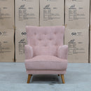 The Zoe Accent Chair - Share Blush available to purchase from Warehouse Furniture Clearance at our next sale event.