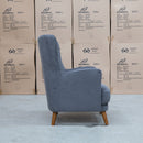 The Zoe Accent Chair – Share Charcoal available to purchase from Warehouse Furniture Clearance at our next sale event.