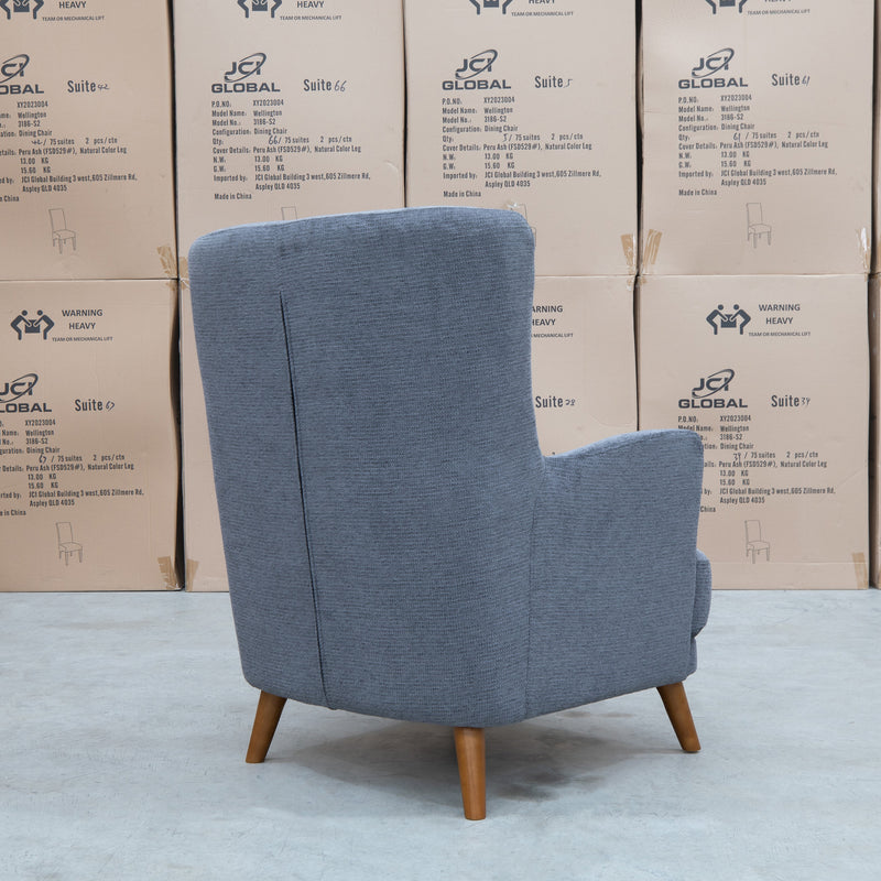 The Zoe Accent Chair – Share Charcoal available to purchase from Warehouse Furniture Clearance at our next sale event.