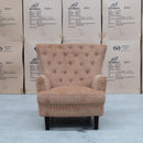 The Charlotte Accent Chair - Burnt available to purchase from Warehouse Furniture Clearance at our next sale event.