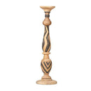 The African Mango Wood CandlestickMedium - Black/White - FM70 - Available In-Store Only available to purchase from Warehouse Furniture Clearance at our next sale event.