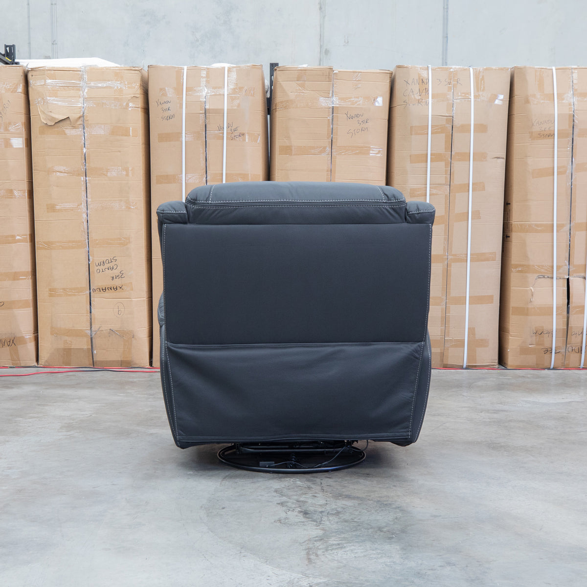 The Airlie Electric Swivel Glider Recliner - Jet available to purchase from Warehouse Furniture Clearance at our next sale event.