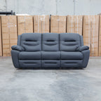The Airlie Three Seat Electric Recliner Lounge - Jet available to purchase from Warehouse Furniture Clearance at our next sale event.
