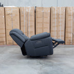 The Airlie Electric Swivel Glider Recliner - Jet available to purchase from Warehouse Furniture Clearance at our next sale event.