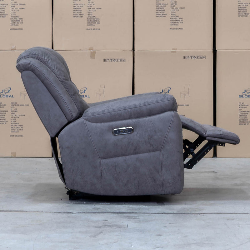 The Airlie Single Electric Recliner - Slate available to purchase from Warehouse Furniture Clearance at our next sale event.