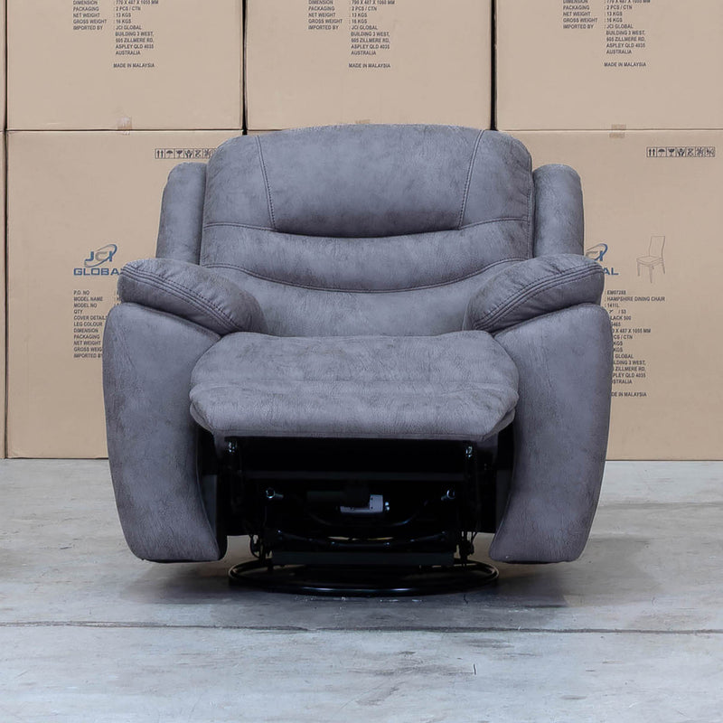 The Airlie Electric Swivel Glider Recliner - Slate available to purchase from Warehouse Furniture Clearance at our next sale event.