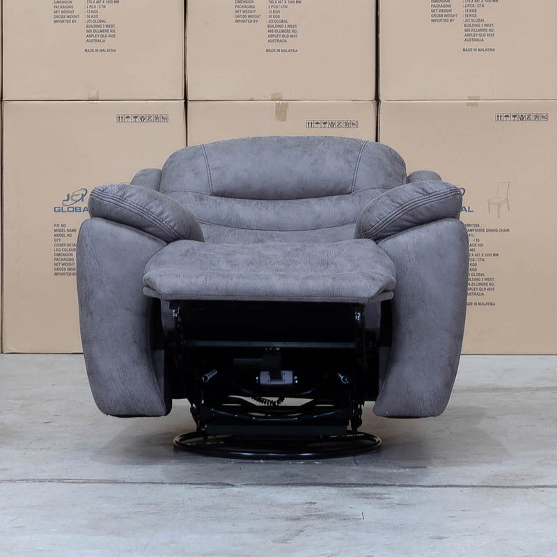 The Airlie Electric Swivel Glider Recliner - Slate available to purchase from Warehouse Furniture Clearance at our next sale event.