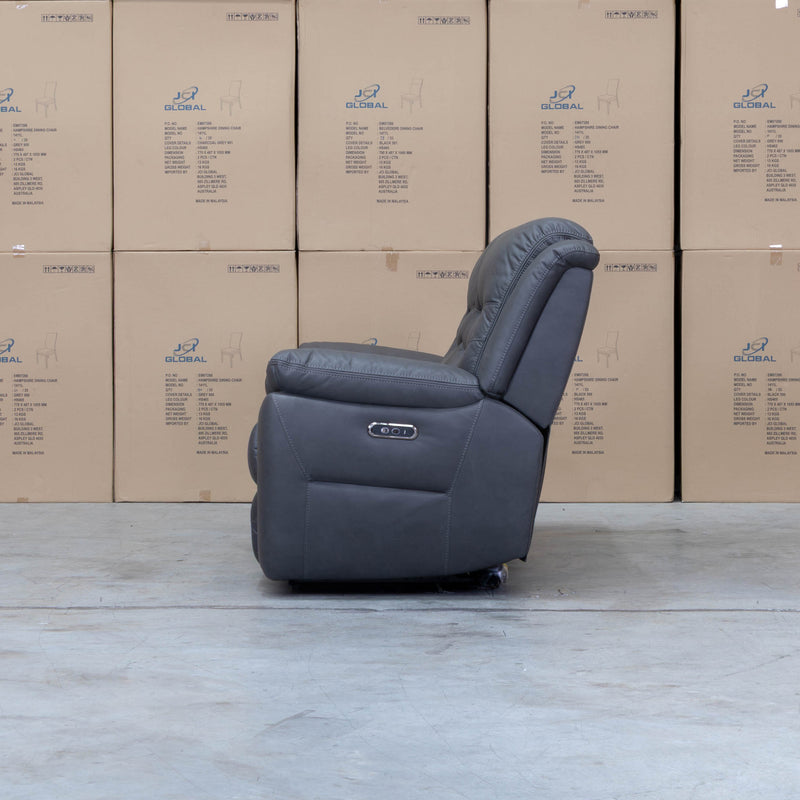 The Airlie Three Seat Electric Recliner Lounge - Charcoal available to purchase from Warehouse Furniture Clearance at our next sale event.