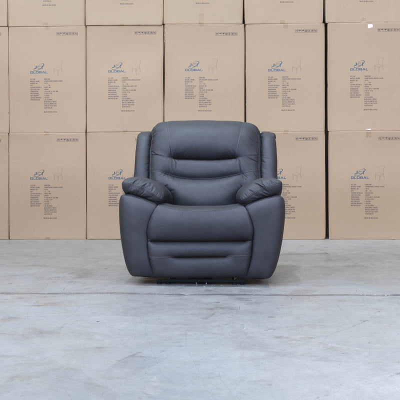 The Airlie Single Electric Recliner - Charcoal available to purchase from Warehouse Furniture Clearance at our next sale event.
