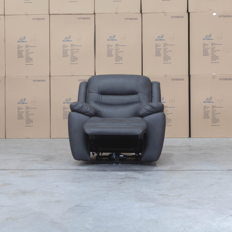 The Airlie Single Electric Recliner - Charcoal available to purchase from Warehouse Furniture Clearance at our next sale event.