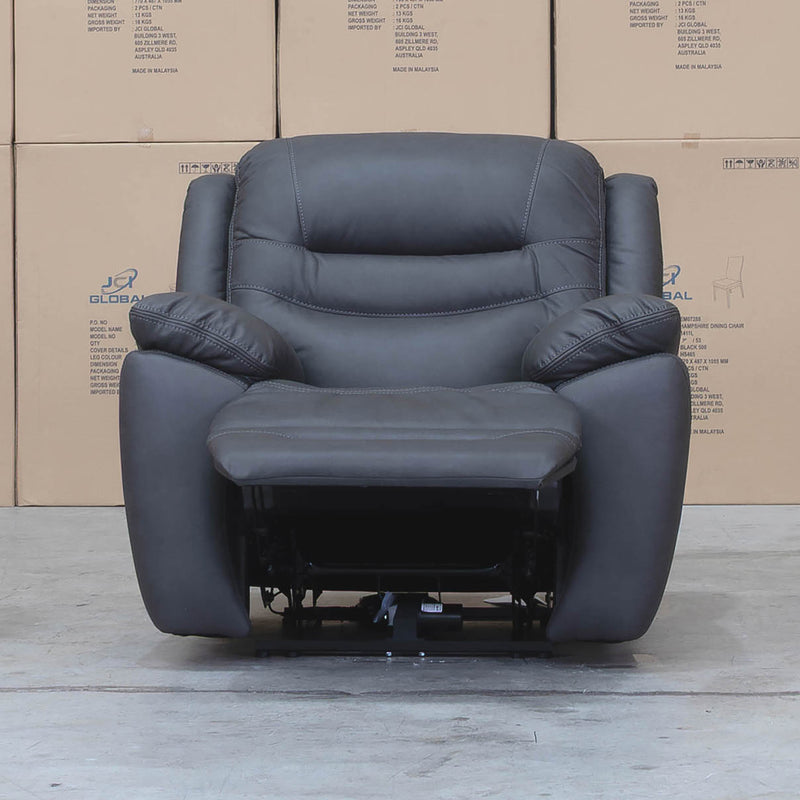 The Airlie Single Electric Recliner - Charcoal available to purchase from Warehouse Furniture Clearance at our next sale event.