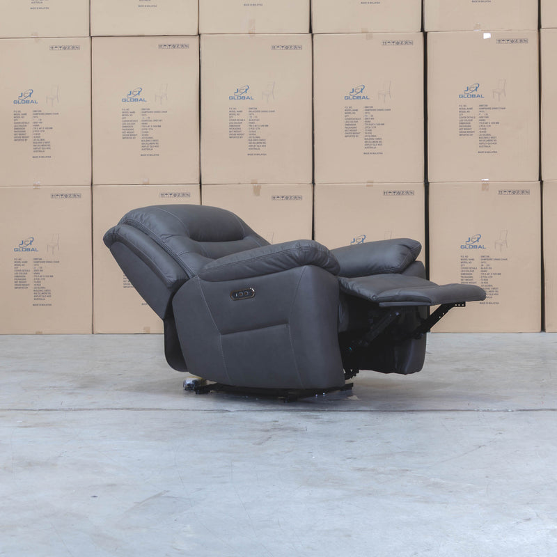 The Airlie Single Electric Recliner - Charcoal available to purchase from Warehouse Furniture Clearance at our next sale event.