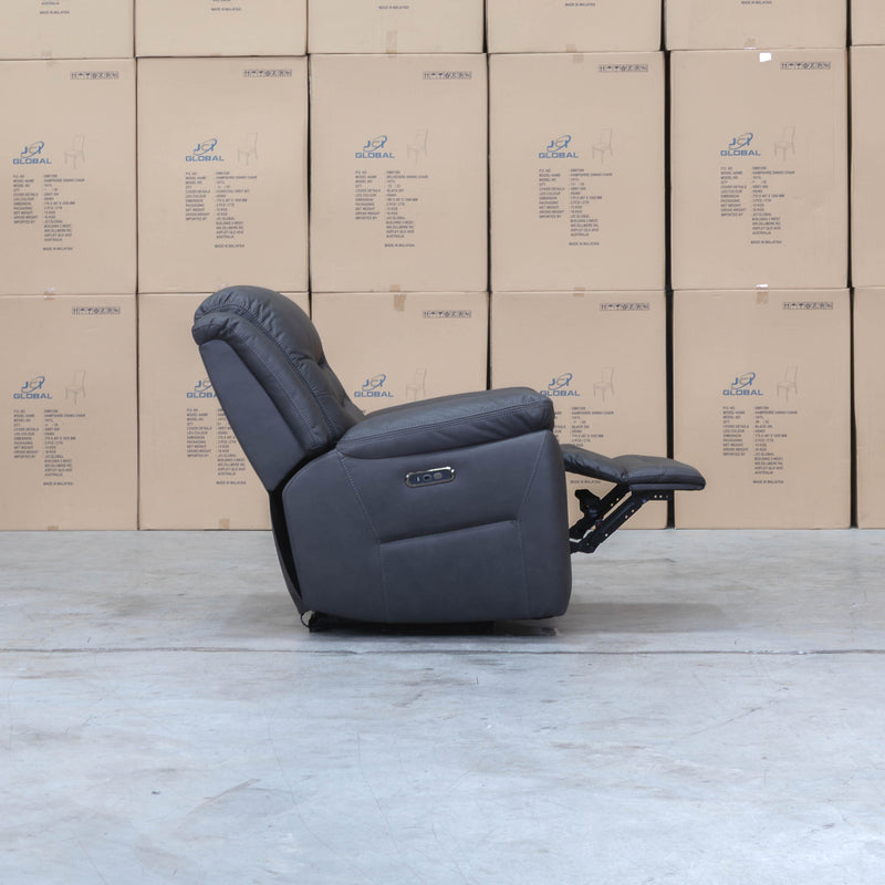 The Airlie Single Electric Recliner - Charcoal available to purchase from Warehouse Furniture Clearance at our next sale event.