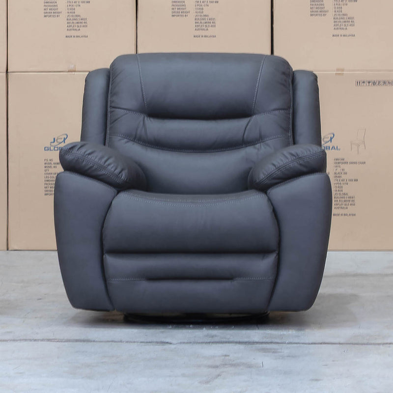 The Airlie Electric Swivel Glider Recliner - Charcoal available to purchase from Warehouse Furniture Clearance at our next sale event.