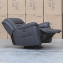 The Airlie Electric Swivel Glider Recliner - Charcoal available to purchase from Warehouse Furniture Clearance at our next sale event.
