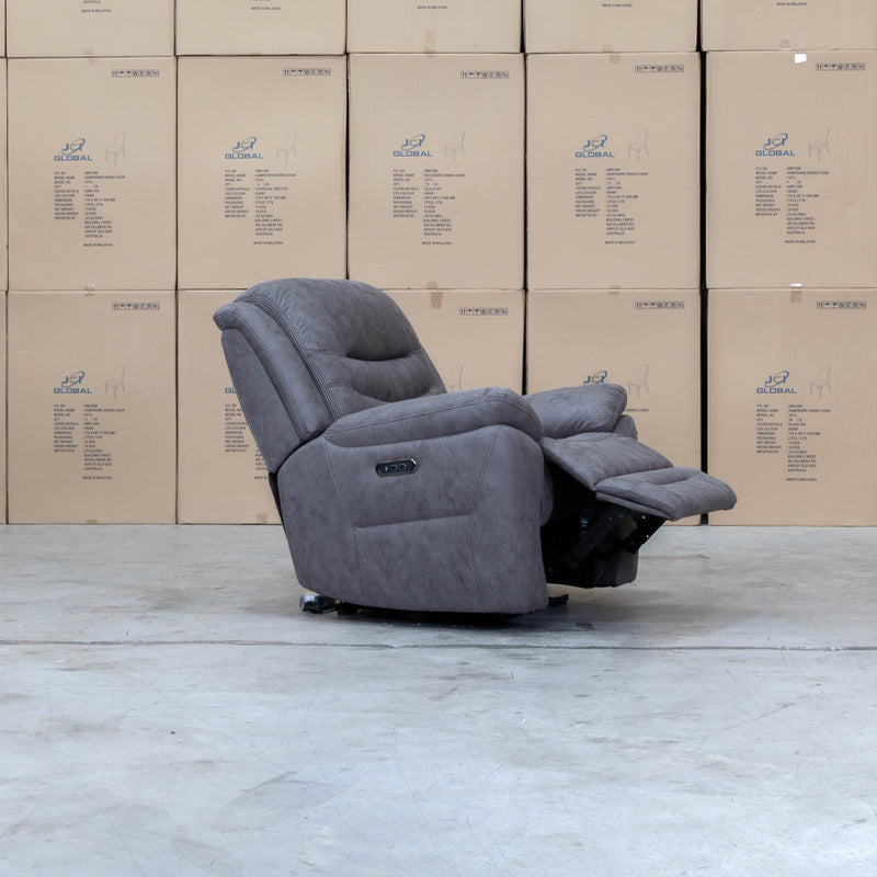 The Airlie Electric Swivel Glider Recliner - Slate available to purchase from Warehouse Furniture Clearance at our next sale event.