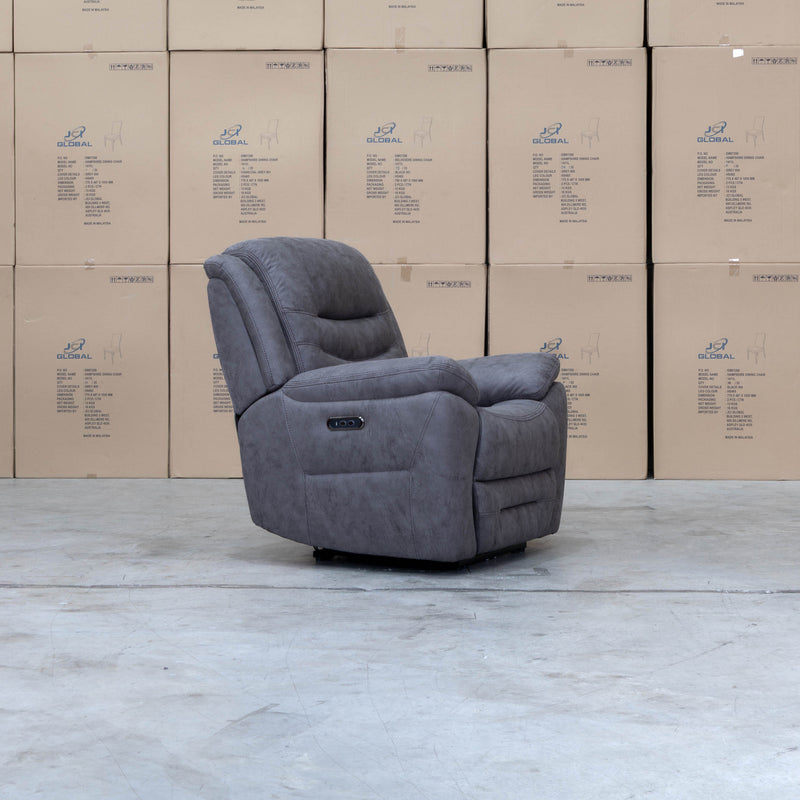 The Airlie Electric Swivel Glider Recliner - Slate available to purchase from Warehouse Furniture Clearance at our next sale event.