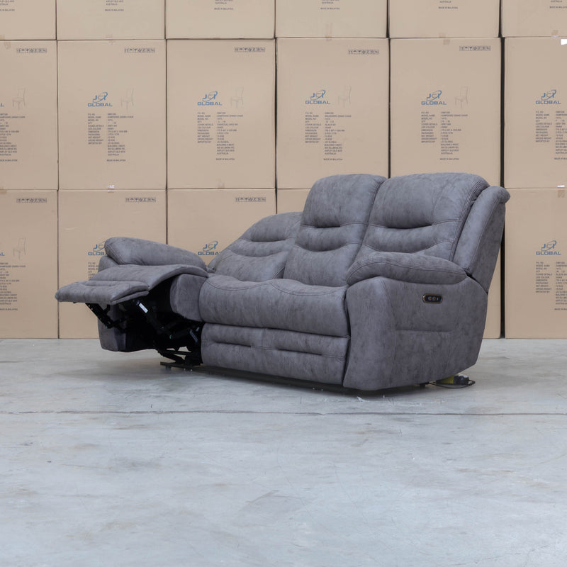 The Airlie Three Seat Electric Recliner Lounge - Slate available to purchase from Warehouse Furniture Clearance at our next sale event.