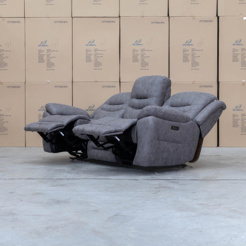 The Airlie Three Seat Electric Recliner Lounge - Slate available to purchase from Warehouse Furniture Clearance at our next sale event.