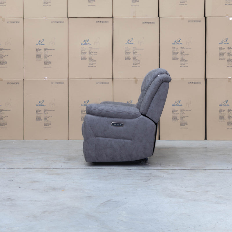 The Airlie Three Seat Electric Recliner Lounge - Slate available to purchase from Warehouse Furniture Clearance at our next sale event.