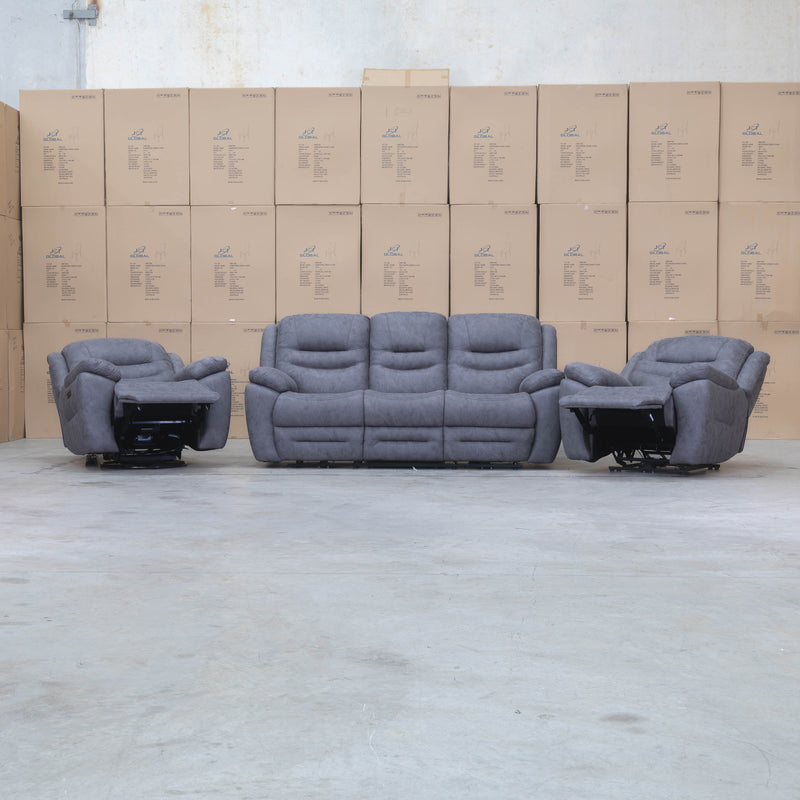 The Airlie Electric Swivel Glider Recliner - Slate available to purchase from Warehouse Furniture Clearance at our next sale event.