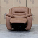 The Airlie Electric Swivel Glider Recliner - Tan available to purchase from Warehouse Furniture Clearance at our next sale event.