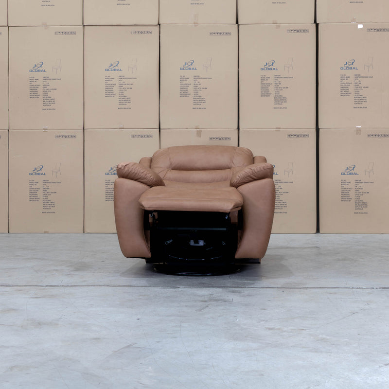 The Airlie Electric Swivel Glider Recliner - Tan available to purchase from Warehouse Furniture Clearance at our next sale event.
