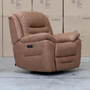 The Airlie Electric Swivel Glider Recliner - Tan available to purchase from Warehouse Furniture Clearance at our next sale event.