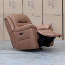 The Airlie Electric Swivel Glider Recliner - Tan available to purchase from Warehouse Furniture Clearance at our next sale event.
