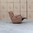 The Airlie Electric Swivel Glider Recliner - Tan available to purchase from Warehouse Furniture Clearance at our next sale event.