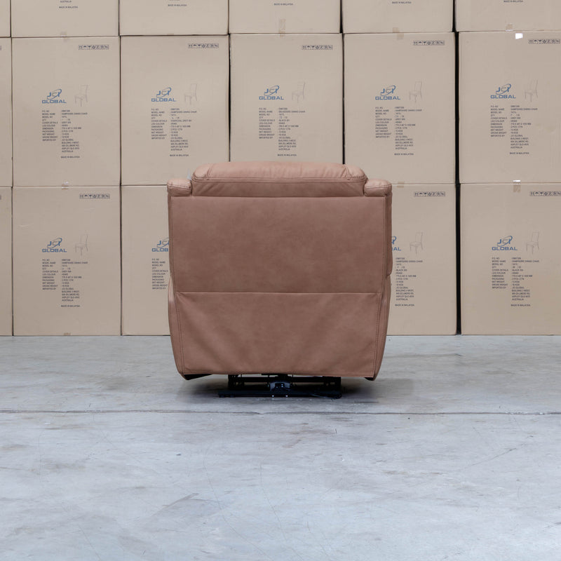 The Airlie Single Electric Recliner - Tan available to purchase from Warehouse Furniture Clearance at our next sale event.