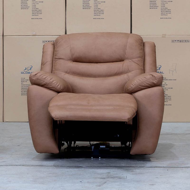 The Airlie Single Electric Recliner - Tan available to purchase from Warehouse Furniture Clearance at our next sale event.
