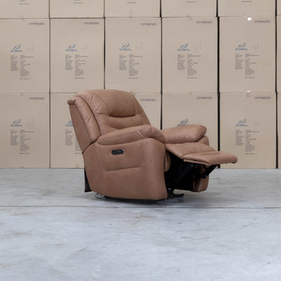 The Airlie Single Electric Recliner - Tan available to purchase from Warehouse Furniture Clearance at our next sale event.