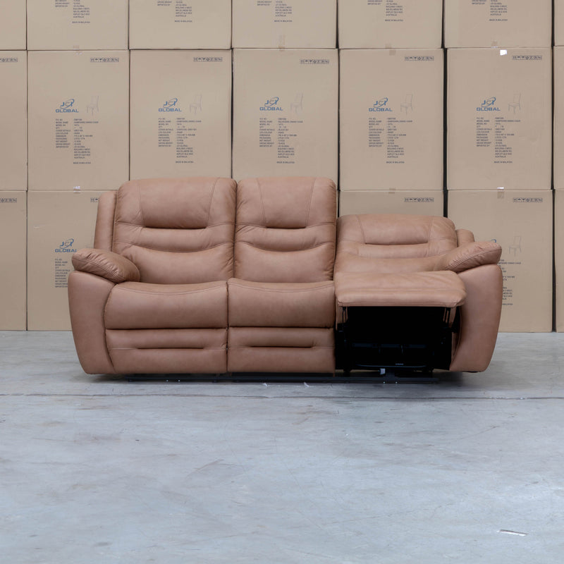 The Airlie Three Seat Electric Recliner Lounge - Tan available to purchase from Warehouse Furniture Clearance at our next sale event.