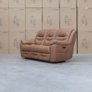 The Airlie Three Seat Electric Recliner Lounge - Tan available to purchase from Warehouse Furniture Clearance at our next sale event.