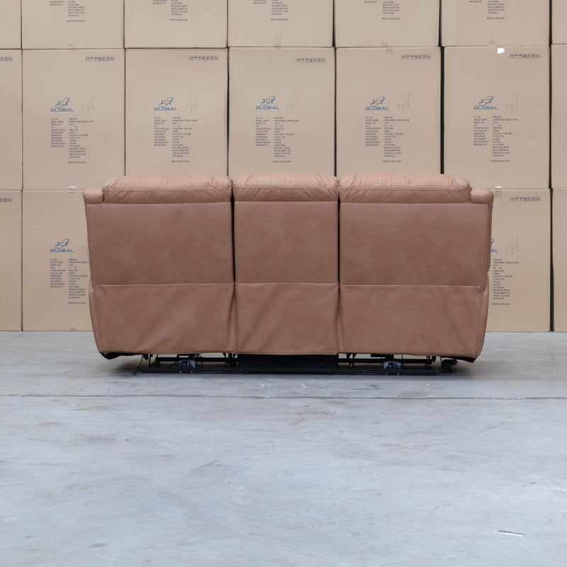 The Airlie Three Seat Electric Recliner Lounge - Tan available to purchase from Warehouse Furniture Clearance at our next sale event.