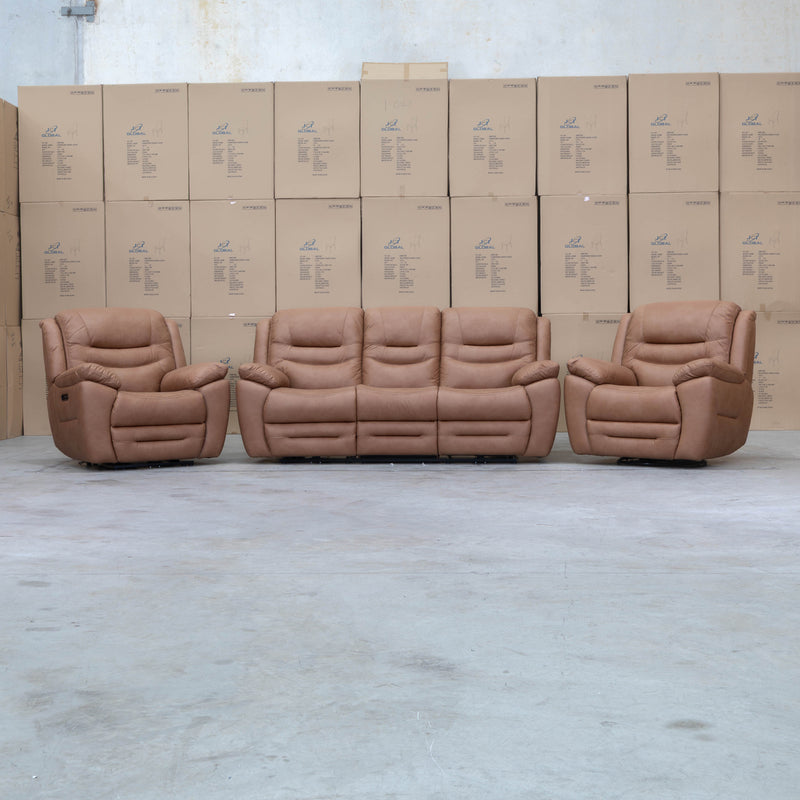 The Airlie Electric Swivel Glider Recliner - Tan available to purchase from Warehouse Furniture Clearance at our next sale event.