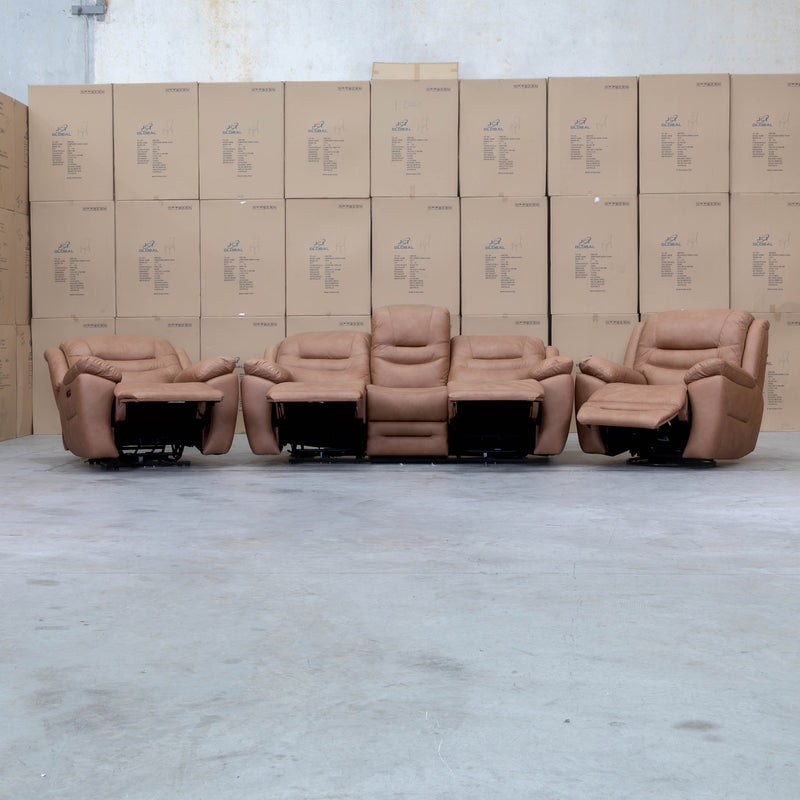 The Airlie Electric Swivel Glider Recliner - Tan available to purchase from Warehouse Furniture Clearance at our next sale event.