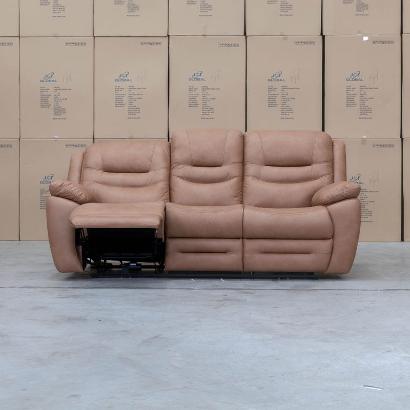 The Airlie Three Seat Electric Recliner Lounge - Tan available to purchase from Warehouse Furniture Clearance at our next sale event.