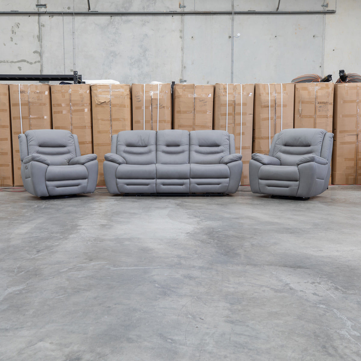 The Airlie Electric Swivel Glider Recliner - Ash available to purchase from Warehouse Furniture Clearance at our next sale event.