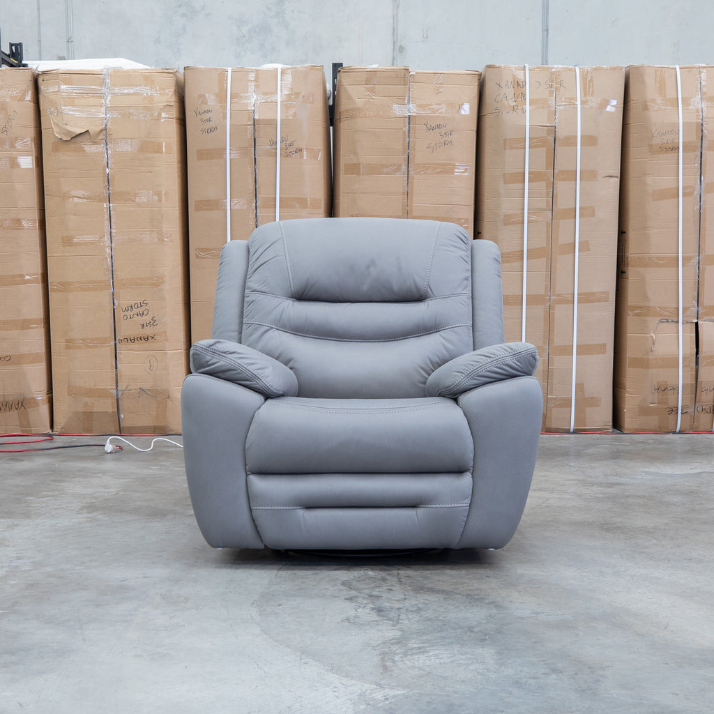 The Airlie Electric Swivel Glider Recliner - Ash available to purchase from Warehouse Furniture Clearance at our next sale event.