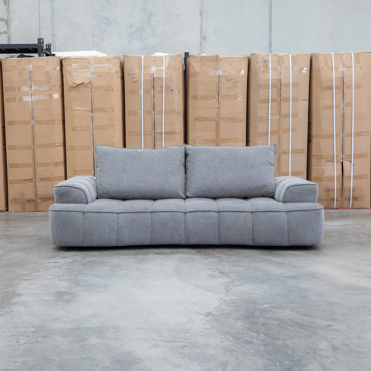 The Akiro 2.5 Seat Sofa with Adjustable Backs - Wild Dove available to purchase from Warehouse Furniture Clearance at our next sale event.