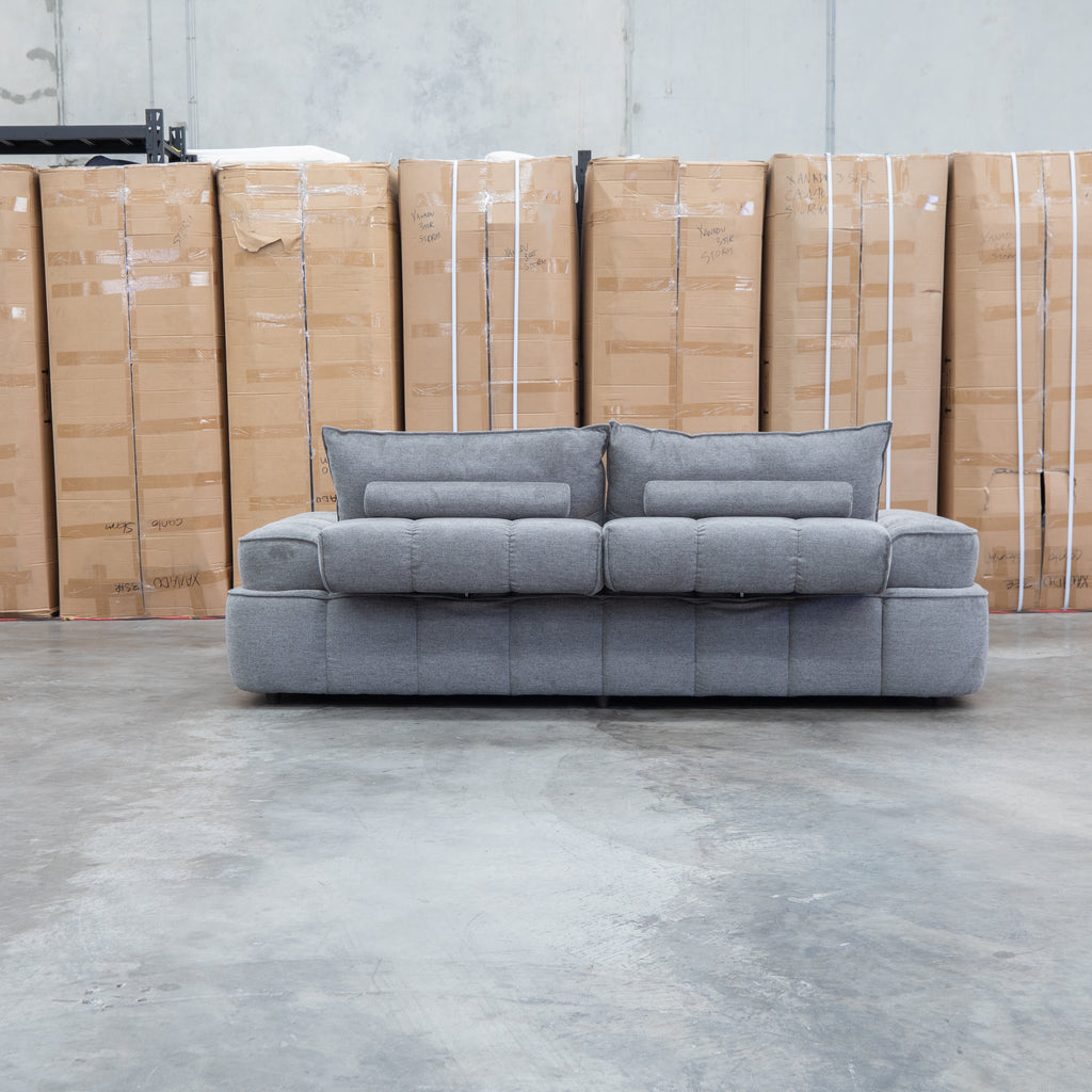 The Akiro 2.5 Seat Sofa with Adjustable Backs - Wild Dove available to purchase from Warehouse Furniture Clearance at our next sale event.