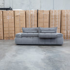 The Akiro 2.5 Seat Sofa with Adjustable Backs - Wild Dove available to purchase from Warehouse Furniture Clearance at our next sale event.